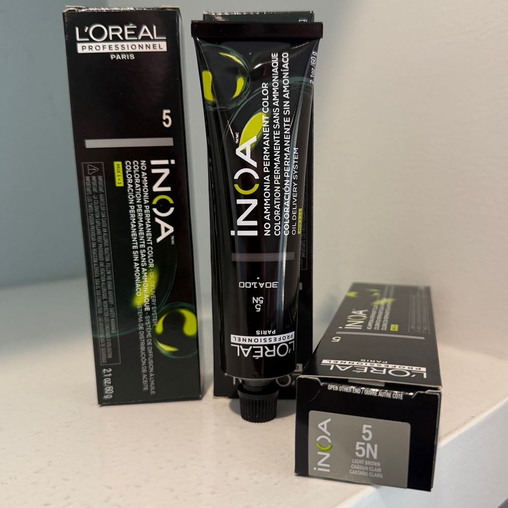 INOA Permanent Hair Color  - Shade 5 (5N) Light Brown L’Oreal